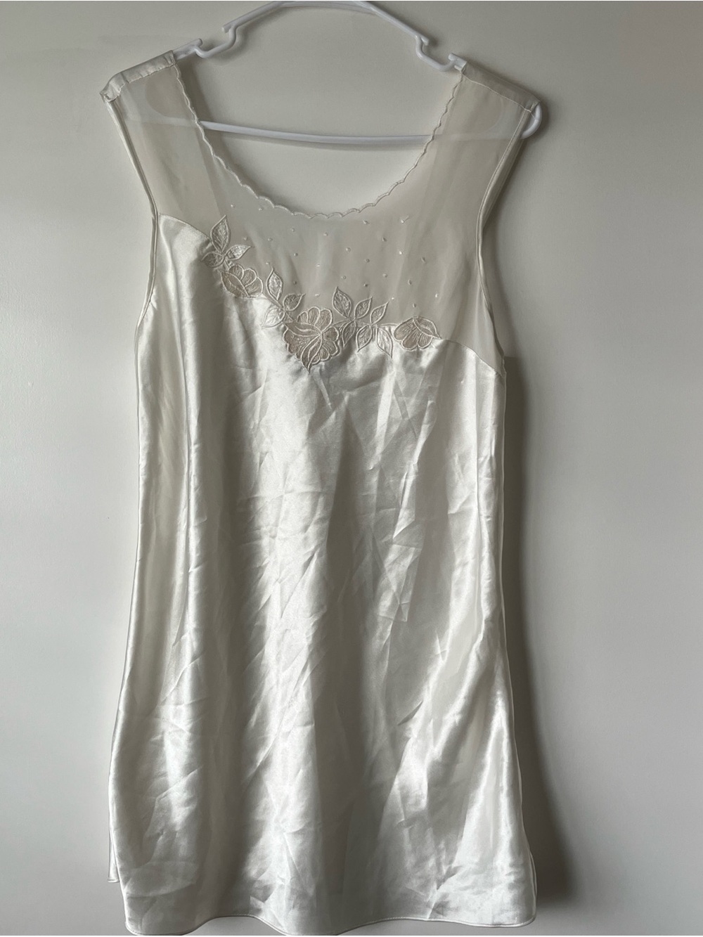 (SOLD) Vintage Sheer Slip Dress - Cream